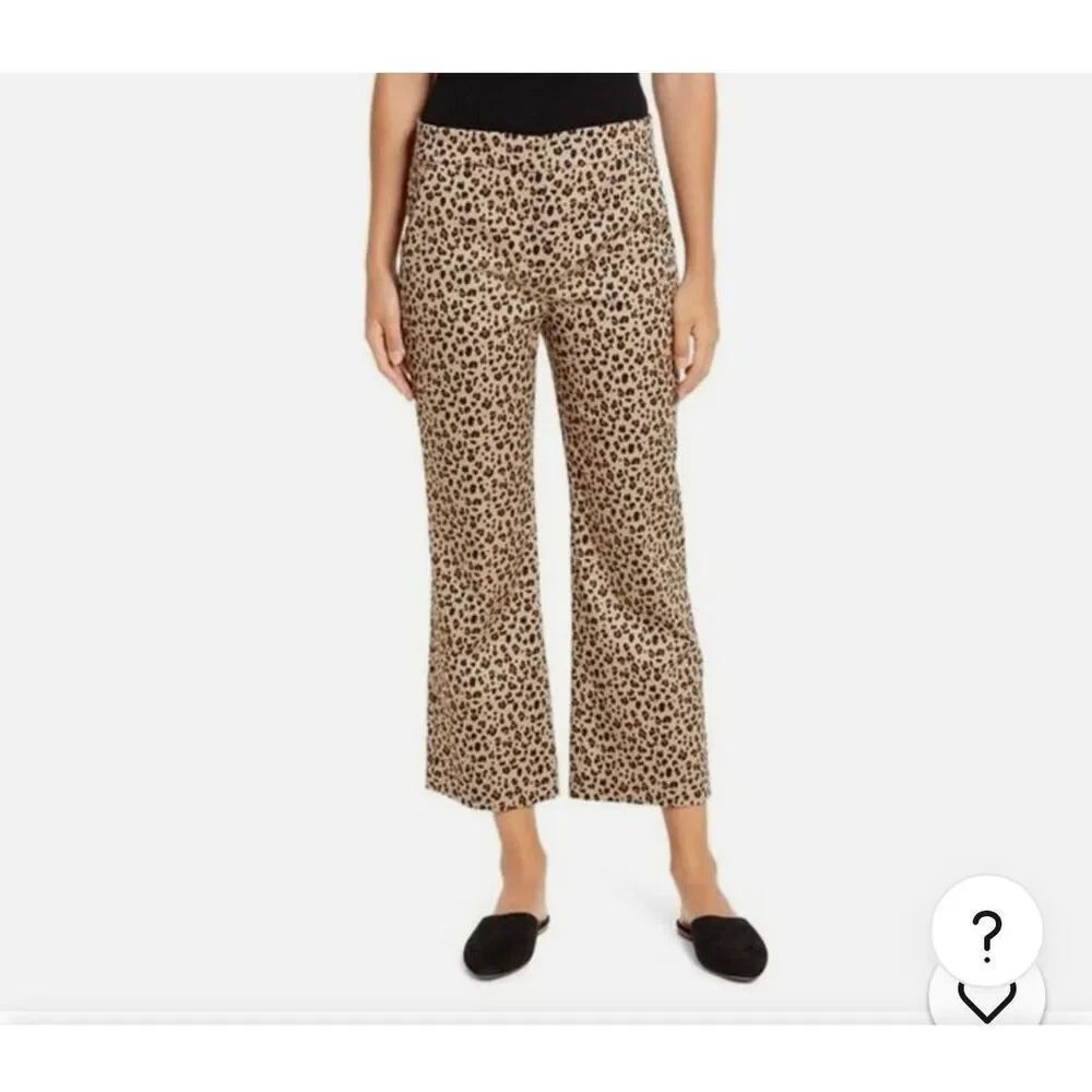 J. Crew Factory Leopard Print Ankle Chino Pants sz 26 NWOT